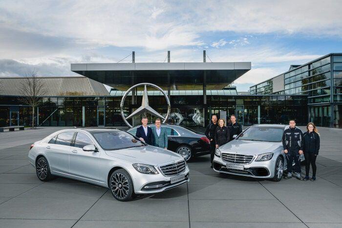 D Production anniversary for the S Class half a million Mercedes Benz luxury saloons made in Sindelfingen